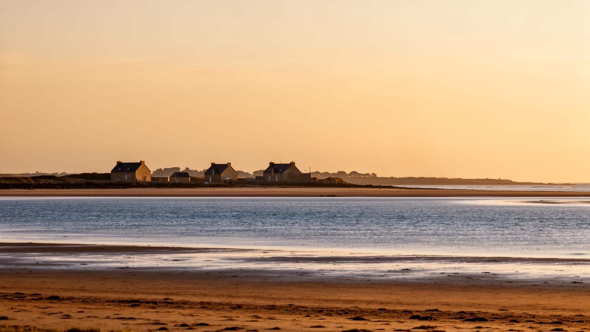 Petite Mer de Gâvres au coucher du soleil, Rive Gauche de Lorient